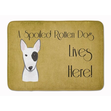 Carolines Treasures Bull Terrier Spoiled Dog Lives Here Machine Washable Memory Foam Mat BB1457RUG